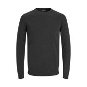 Mørkegrå Bomuld Crew Neck Jumper