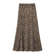 Leopard Print Maxi Nederdel