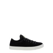 Sorte Lave Sneakers med Logo Patch