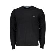 Elegant sweater med broderet rund hals