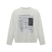 Grafisk Print Sweater Afslappet Pasform