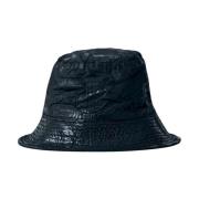 Coated Bucket Hat med Selvbundet Lukning