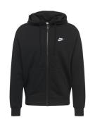 Nike Sportswear Sweatjakke 'Club'  sort / hvid