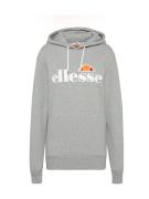 ELLESSE Sweatshirt 'Torices'  grå-meleret / orange / lys rød / hvid