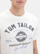 TOM TAILOR Bluser & t-shirts  dueblå / mørkegrå / uldhvid