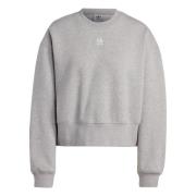 ADIDAS ORIGINALS Sweatshirt 'Adicolor Essentials Crew'  grå-meleret / hvid