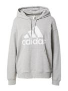 ADIDAS SPORTSWEAR Sportsweatshirt 'Essentials Big Logo French Terry'  grå-meleret / hvid