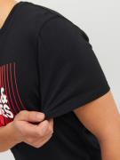 JACK & JONES Bluser & t-shirts 'Corp'  rød / sort / hvid