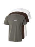 Abercrombie & Fitch Bluser & t-shirts  mørkebrun / grå / hvid