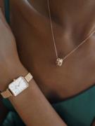 Daniel Wellington Analogt ur 'Quadro Pressed Melrose RG White'  rosa guld