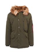 ALPHA INDUSTRIES Vinterparka 'Polar'  chamois / oliven / knaldrød / hvid