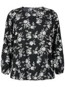 Zizzi Bluse 'XFIKKA'  sort / hvid