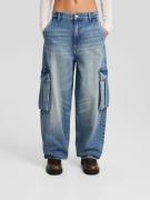 Bershka Cargojeans  blue denim