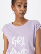 Merchcode Shirts 'Grl Pwr'  lilla / sort