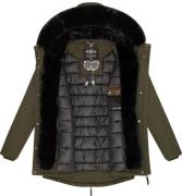 NAVAHOO Vinterparka 'Sweety Deluxe'  khaki / sort