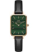 Daniel Wellington Analogt ur 'Quadro Pressed Sheffield RG Green'  rosa guld / grøn / sort