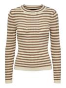 PIECES Pullover 'Crista'  beige / brun