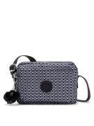 KIPLING Skuldertaske 'Abanu M'  antracit / hvid