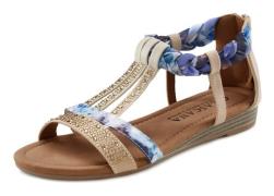 LASCANA Sandaler med rem  beige / blå