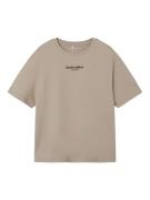 NAME IT Shirts 'BRODY'  mørkebeige / sort