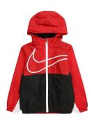 Nike Sportswear Overgangsjakke 'SWOOSH'  rød / sort / hvid