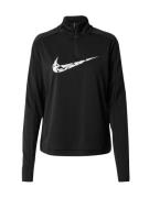 NIKE Funktionsbluse  sort / hvid