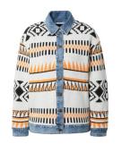 LTB Overgangsjakke 'GISELLE'  blue denim / orange / sort / hvid