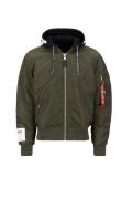 ALPHA INDUSTRIES Overgangsjakke  oliven / sort / hvid