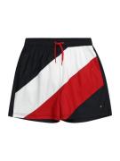 Tommy Hilfiger Underwear Badeshorts 'MEDIUM DRAWSTRING'  marin / rød / hvid
