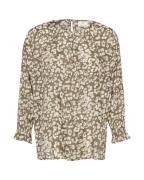 Kaffe Bluse  creme / lysebrun