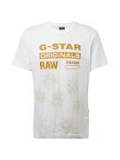G-Star RAW Bluser & t-shirts 'Palm'  beige / mørkeorange / hvid
