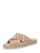 espadrij l´originale Pantoletter 'CROISETTE'  ecru / orange / sort