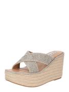 STEVE MADDEN Pantoletter 'JELISA-R'  beige / sølv