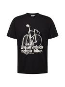 DEDICATED. Bluser & t-shirts 'Stockholm Bike'  sort / hvid