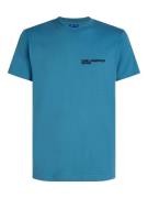 KARL LAGERFELD JEANS Bluser & t-shirts ' Logo Slim-Fit '  turkis / sort