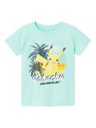 NAME IT Shirts 'MATINIS POKEMON'  himmelblå / curry / citrongul / sort