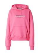 GUESS JEANS Sweatshirt 'AMERICAN'  fuchsia / sort / hvid