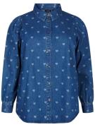 Zizzi Bluse 'ELOVA'  blue denim / lyseblå