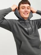 JACK & JONES Sweatshirt 'JORVesterbro'  grafit / hvid