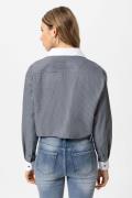 DENIM CULTURE Bluse 'Dilara'  antracit / hvid