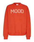 Kaffe Sweatshirt 'Molly'  brandrød / hvid