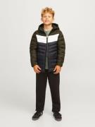 Jack & Jones Junior Vinterjakke 'JJESprint'  marin / mørkegrøn / hvid