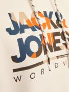 JACK & JONES Sweatshirt 'JJLuke'  lysebeige / safir / choko / orange