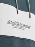 JACK & JONES Sweatshirt  petroleum / sort / hvid