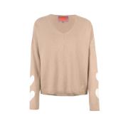 LIEBLINGSSTÜCK Pullover 'Linka'  beige / hvid