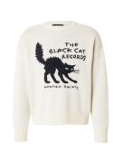 Kaotiko Pullover 'THE BLACK CAT RECORDS'  sort / hvid