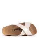 Bayton Pantoletter 'Penelope'  ecru / sort