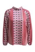 Smith&Soul Bluse  pink / hindbær / sort / hvid