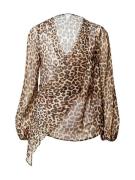 River Island Bluse 'Heather'  beige / brun / sort