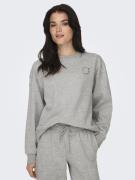 JDY Sweatshirt  grå-meleret / sort